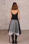 marc le bihan black and white wrap skirt 2573 E23 PMLB1